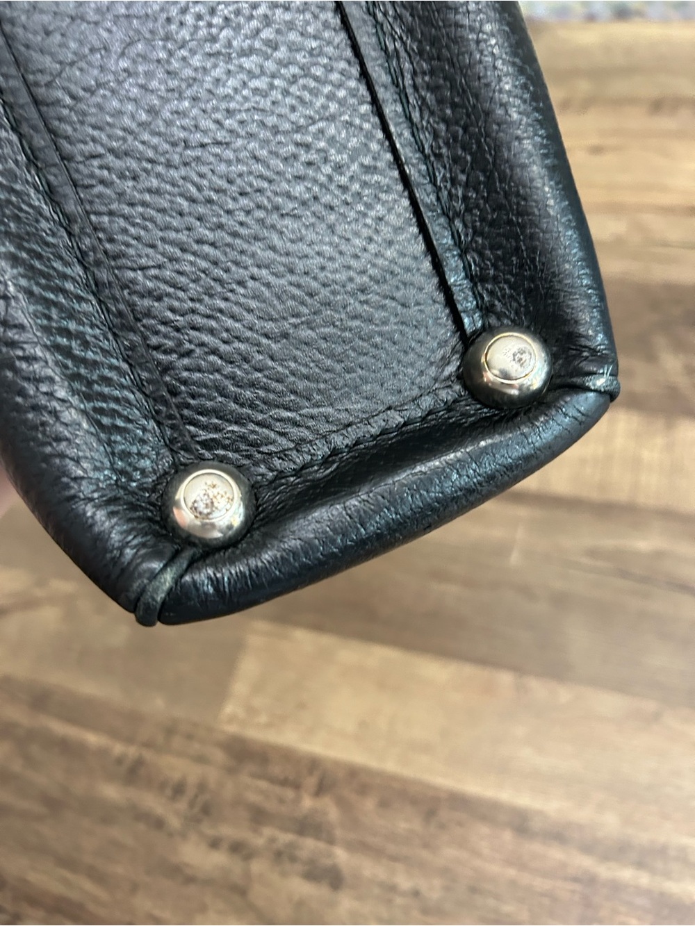 Vintage Black Pebbled Leather Mini Doctors Satchel - Mid Century Gladstone Frame - Picture 16 of 16
